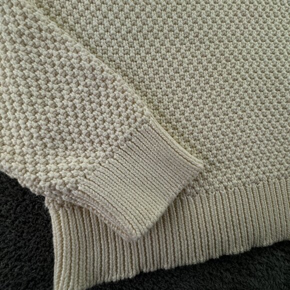 Lauren Ralph Lauren Women XL Ivory Chunky Knit Sweater Pullover Long Sleeve - Picture 8 of 10